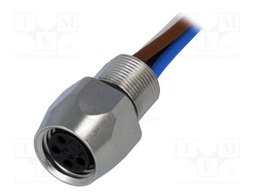 Connector: M8; female; PIN: 4; straight; with lead; socket; 0.5m