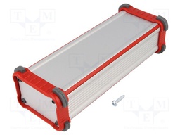 Enclosure: with panel; SECCO; X: 58mm; Y: 160mm; Z: 39mm; aluminium