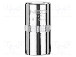 Socket; 6-angles,socket spanner; HEX 9mm; 1/4"; SUPERLOCK