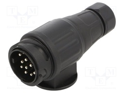 Connector: automotive; plug; PIN: 13; nickel plated; 12VDC; brass