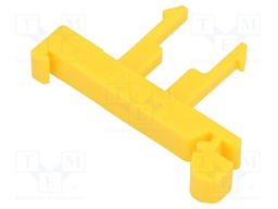Mounting clamp; DIN rail,snap fastener; Colour: yellow