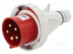 Connector: AC supply 3-phase; plug; male; 32A; 400VAC; IEC 60309