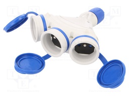 Sockets: 3; CEE 7/5 (E) socket; 16A; Connector: AC supply; socket