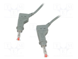 Test lead; silicone; 2m; grey; 32A; Type: with sliding cover