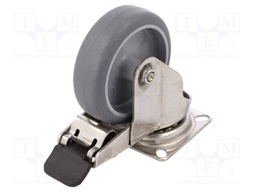 Transport wheel; Ø: 75mm; W: 24mm; H: 101mm; torsional with lock