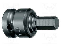 Socket; hex key,socket spanner; 6mm; 1/2"; steel