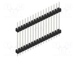 Connector: pin strips; pin header; male; PIN: 17; 2.54mm; THT; 1x17