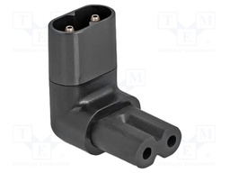 IEC C7 female,IEC C8 male; angular; 2.5A; 250V