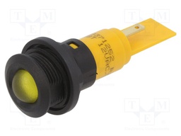 Indicator: LED; yellow; 12VDC; 12VAC; Ø16mm