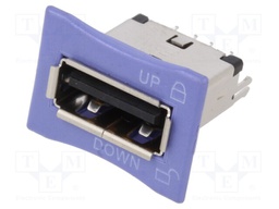 Std USB Type A, VT, T/H, 2.5A