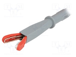 Clip-on probe; crocodile; 20A; black; Grip capac: max.18mm; 1000V