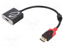 Adapter; DisplayPort plug,HDMI socket; 0.2m; black; black,red