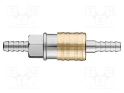 Quick connection coupling; with bushing; brass; Connection: 6mm