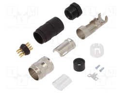Connector: M16; plug; male; soldering; for cable; PIN: 12; 3A; 150V