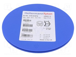 Markers for cables and wires; Label symbol: G; 1÷3mm; PVC; yellow