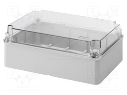 Enclosure: junction box; wall mount; plastic; grey
