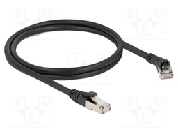 Patch cord; S/FTP; Cat: Cat 8.1; 1m; LSZH; black; 28AWG; Øcable: 6mm