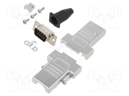 D-Sub; PIN: 9; plug; male; shielded,stamped and formed contacts