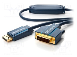 Cable; DisplayPort plug,DVI-D (24+1) plug; 15m; blue