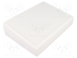 Enclosure: desktop; X: 139.5mm; Y: 190mm; Z: 49mm; polystyrene; grey