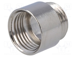 Thread adapter; Int.thread: M16; Ext.thread: PG9; brass; nickel