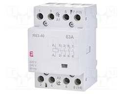 Contactor: 4-pole installation; 40A; 24VAC,24VDC; NC + NO x3