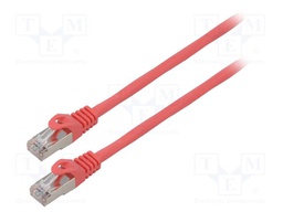 Patch cord; F/UTP; 6; stranded; CCA; PVC; red; 1.5m; 26AWG; Cores: 8