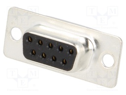D-Sub; PIN: 9; socket; female; straight; THT; gold-plated
