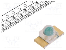 LED; SMD; 1206; green; 1120÷7100mcd; 3.2x1.6x1.85mm; 25°; 2.8÷3.8V