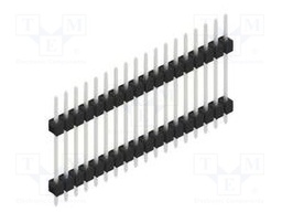 Connector: pin strips; pin header; male; PIN: 18; 2.54mm; THT; 1x18