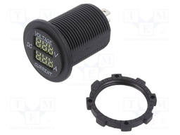 Voltmeter; Sup.volt: 5÷30VDC; I DC: 1÷15A; black; white