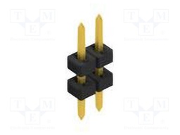 Connector: pin strips; pin header; male; PIN: 2; 2mm; THT; 1x2; 100V