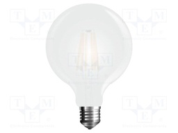 LED lamp; white cold; E27; 220÷240VAC; 800lm; P: 7W; 300°; 6400K