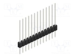 Connector: pin strips; pin header; male; PIN: 13; 1.27mm; THT; 1x13
