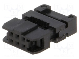Plug; IDC; female; PIN: 6; with cable clamp; IDC; for ribbon cable