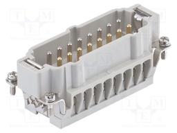 Connector: rectangular; male; Han E; PIN: 16; 16+PE; size 16B; 16A