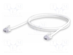 Patch cord; U/UTP; Cat 6; RJ45; stranded; Cu; 0.4m; LSZH; white; IP20