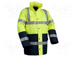 Work jacket; Size: S; yellow-navy blue; warning