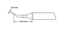 Tip; bent conical; 0.8mm; for soldering station; GT-HP-T6C