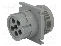 Connector: wire-wire; AHD; socket; male; PIN: 6; Locking: bayonet