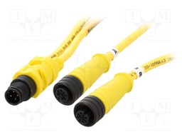 Splitter; M12 male,M12 female x2; A code-DeviceNet / CANopen