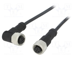 Cable: for sensors/automation; PIN: 4; M12-M12; 1m; plug; plug; 250V
