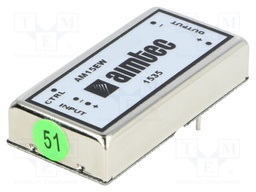 Converter: DC/DC; 15W; Uin: 18÷75V; 12VDC; Iout: 1.25A; 2"x1"; 33g