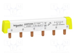 Busbar; Poles: 3; Urated: 415V; 100A; No.of mod: 6; Uinsul: 500V
