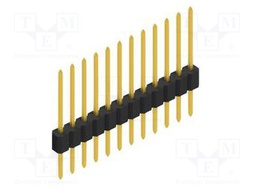Connector: pin strips; pin header; male; PIN: 12; 1.27mm; THT; 1x12