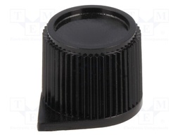 Knob; with pointer; thermoplastic; Shaft d: 6mm; Ø15.4x13.2mm