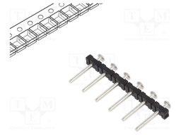Connector: pin strips; pin header; PIN: 6; SMT; 10A; 300V; straight