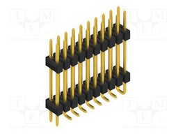 Connector: pin strips; pin header; male; PIN: 20; 2.54mm; SMT; 2x10