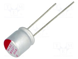 Capacitor: polymer; 1000uF; 6.3VDC; ESR: 7mΩ; THT; ±20%; -55÷105°C