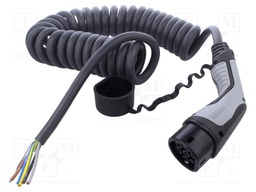 Cable: eMobility; 480V; 26.6kW; wires,Type 2; IP44; 4m; 32A